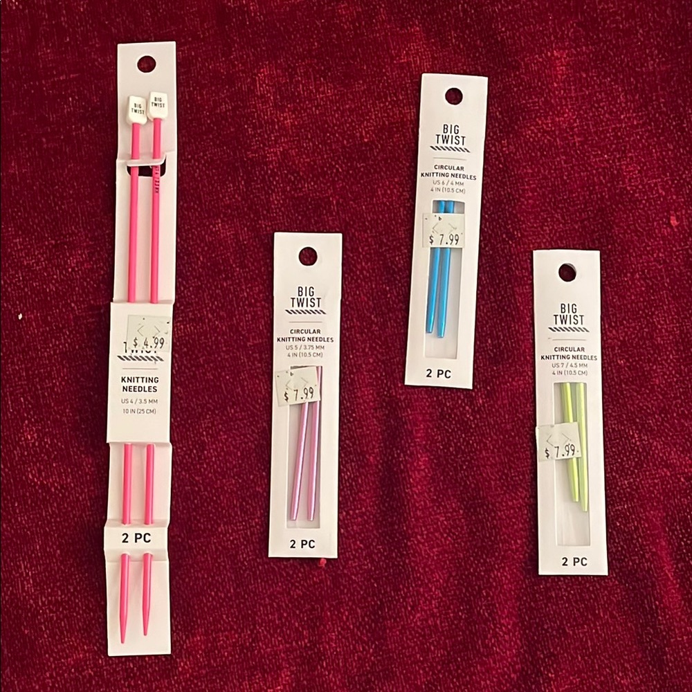 NWT 🧶 BIG TWIST Knitting Needles Bundle (4 Sets Total)